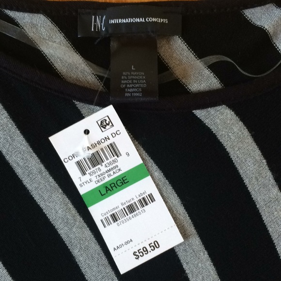 INC diagonal stripe tunic - Picture 2 of 7